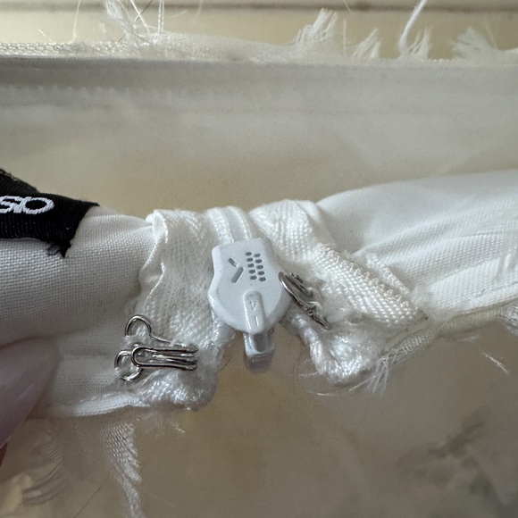 ASOS EDITION two piece set - pencil midi skirt & top sequin mesh in ivory - Picture 7 of 10